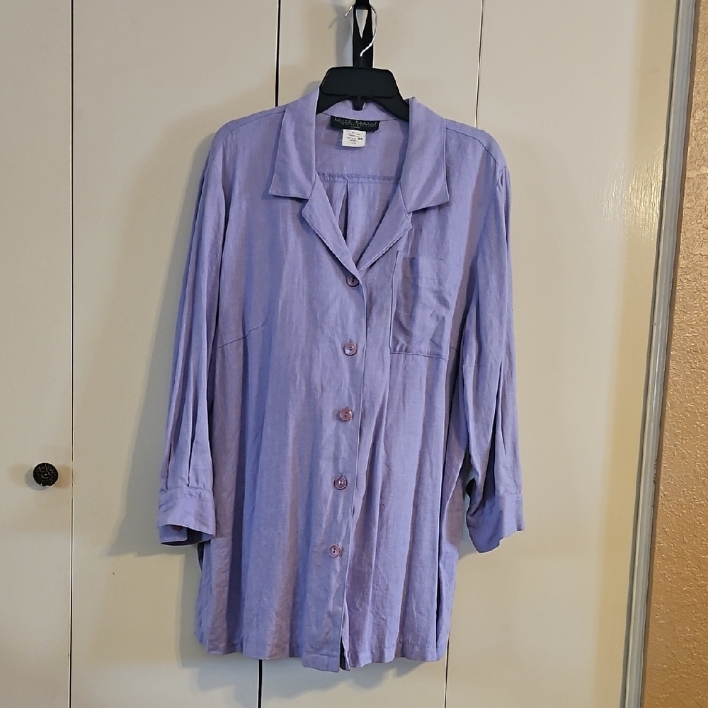 Lavender Button-Up Shirt
